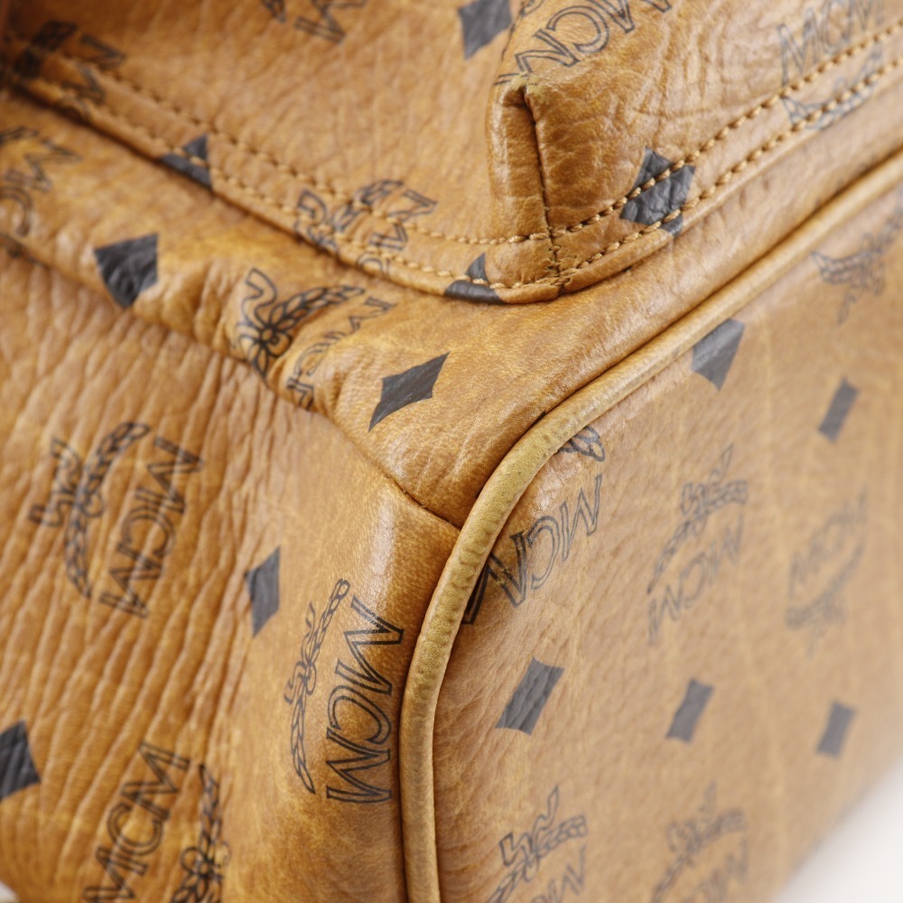 Mcm Logogram Rucksack Backpack Daypack Studs Brown - image 4